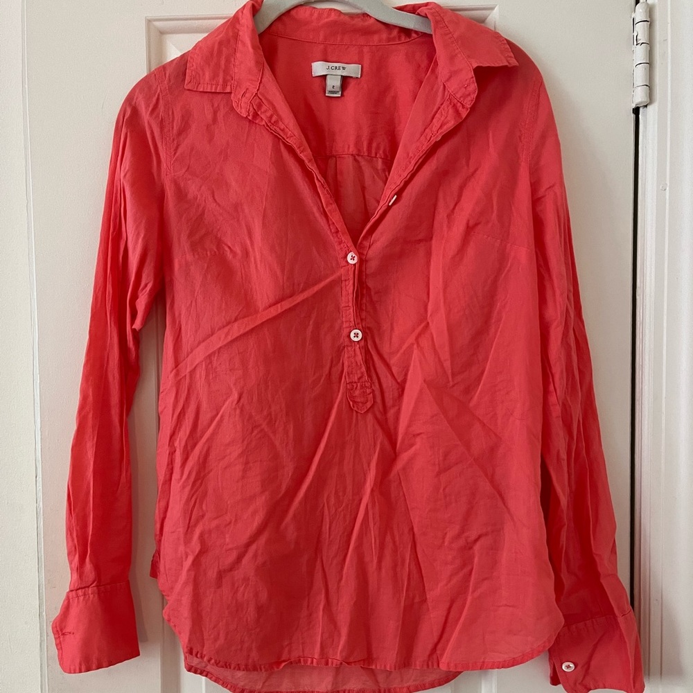 J Crew, women’s size 2, 1/4 button up shirt